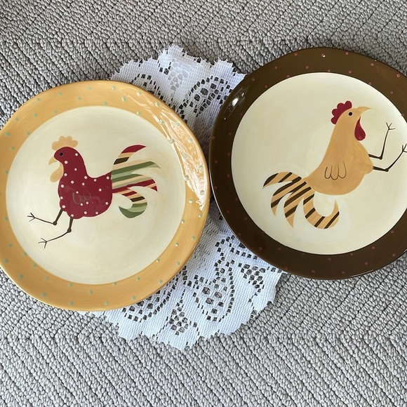 Worchester Roosters Plates - Picture 1 of 4